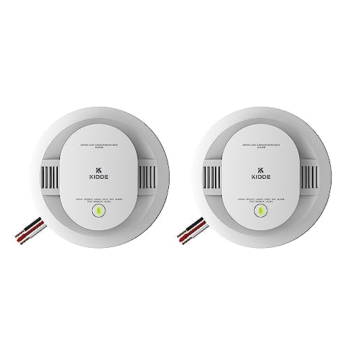 Kidde Hardwired Smoke & CO Detector 2-Pack with Voice Alerts & Battery Backup
