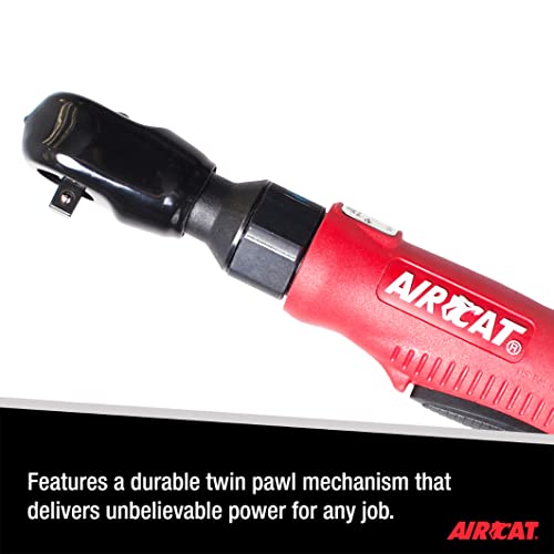 AIRCAT 802 3/8" Composite Air Ratchet Wrench - 70 ft-lb Max Torque, Feather Trigger