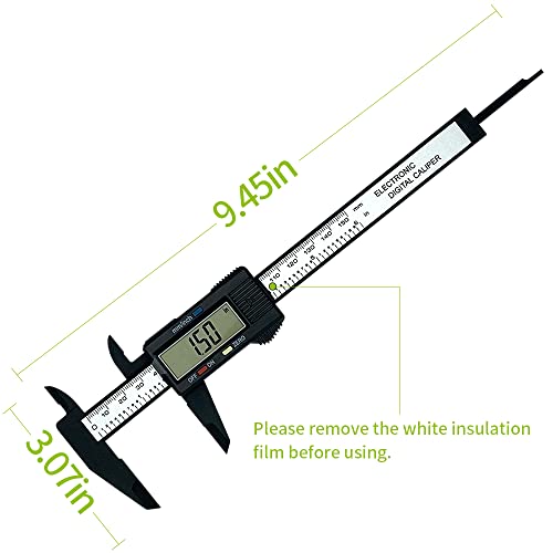 0-6 Inches Digital Caliper with Large LCD Screen and Auto-Off Feature