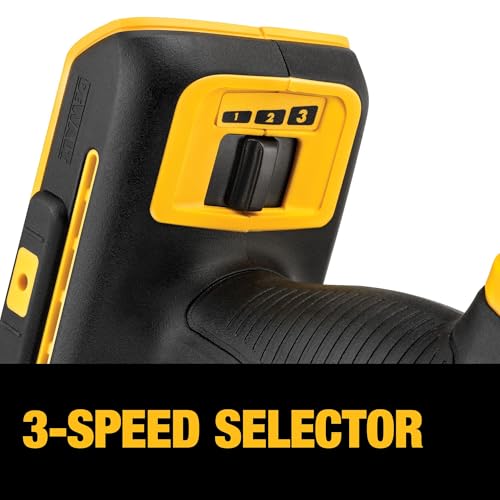 DEWALT 20V MAX XR Oscillating Multi-Tool Kit, Cordless Brushless, 3-Speed, LED Light, 2 Wood Blades, Tool Only