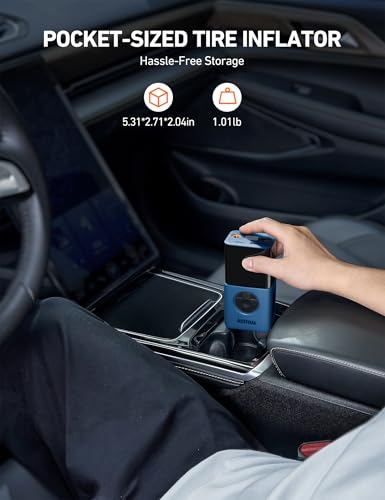 AstroAI L7S Portable Cordless Tire Inflator with Digital Pressure Gauge - Blue, 150 PSI
