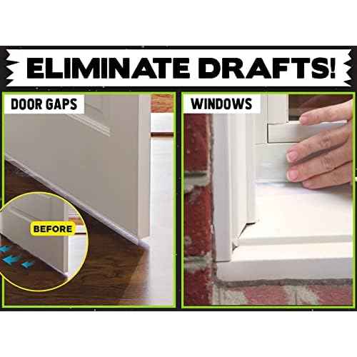Alien Draft Seal Set of 49 Feet Anti-Draft Adhesive and Flexible Flap to Seal Gaps Around Doors and Windows As Seen On TV