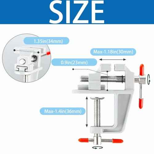 3.5 Inch Compact Aluminum Alloy Swivel Mini Bench Vise - Multifunctional Clamping Tool for Jewelry Making, Hobby Craft, Model Building & Electronics Repair