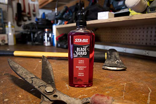 STA-BIL Blade Guard - Premium Lubricant, Helps Maintain Edge, Will Not Harm Plants, Protects Against Rust and Corrosion, Safe for Use On Gas Electric Equipment, 12oz (22503), Orange