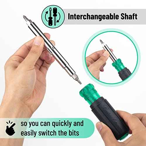 Bates 11-in-1 Multi-Bit Screwdriver/Nut Driver, All in One Multitool