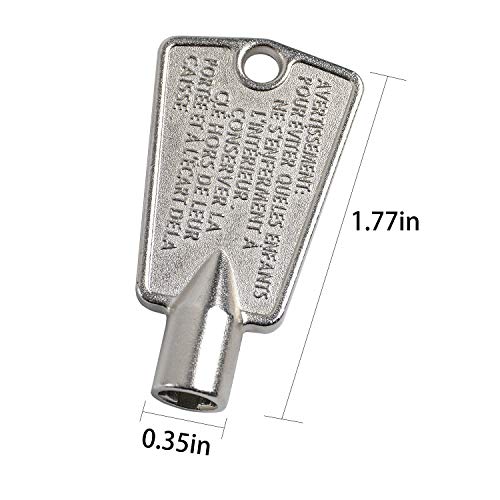 2 Pack Freezer Door Key for Frigidaire/Kenmore – Model 216702900 Metal