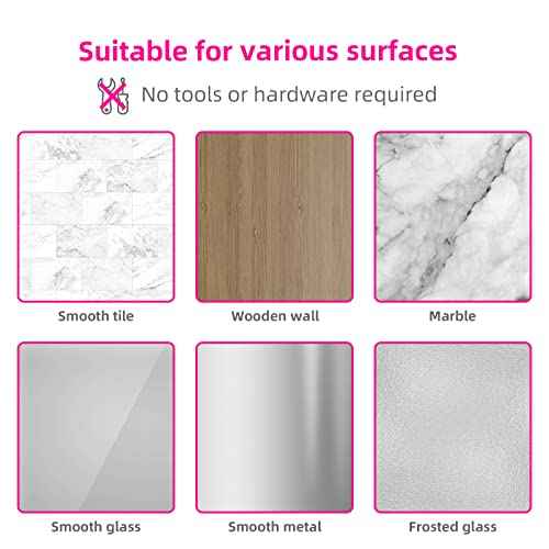 4 Pack Anti-Slip Broom Holder, Space-Saving, Damage-Free Wall Mount, Stainless Steel, Black