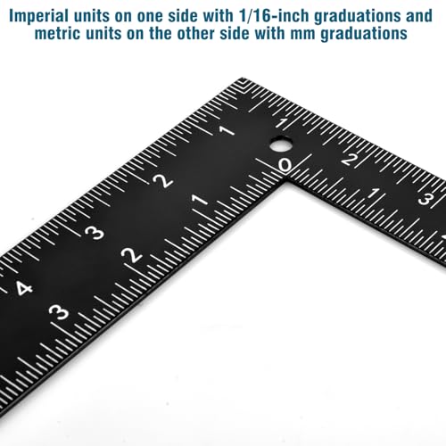 Professional 8x12 Inch Carpenter Square - Heavy-Duty Carbon Steel