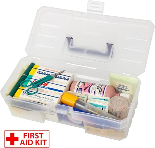 Akro-Mils 12-Inch ProBox Plastic Tool Storage Toolbox, 1 Pack, Model 09912CLPUR, Clear