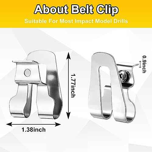 8PCS Belt Clip for Ryobi, Belt Hook with Screw for Ryobi and Ridgid 18 Volt Tools 633586002, 304 Stainless Steel Tool Belt Clip,Replacement Drill Belt Clip Hook for Ryobi Makita Dewalt
