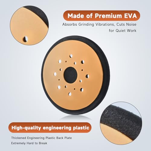 Sander Pad Hook and Loop Backing Plate Compatible with Black & Decker BDERO600 BDERO100 RO100B RO100K TS720 Q800K BT300 Replace#: N601645 380278-00