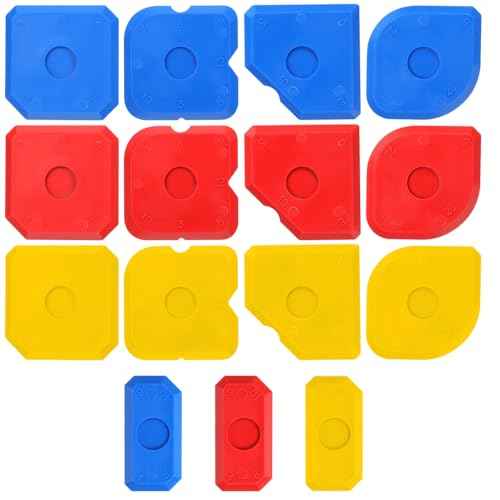 Caulking Kit 15 PCS Silicone Sealant Finishing Tools Multi-Edge Sealant Applicator Smoother Portable Sealants Grout Scraper Sealants Grout Finishing Sealing Caulking Tool for Bathroom Floor Window