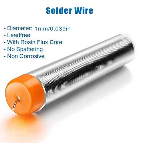 2Pcs Solder Wire,1mm Diameter Rosin Core Solder for Electronic Electrical Soldering Components Repair(Net 20g)