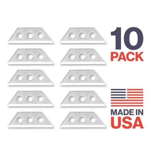 Excel Blades #96 Mini Utility Knife Blades, 10-Pack Premium Carbon Steel Replacement Blades for Box Cutters, Utility Knives, and Crafting Tools ? Multipurpose Precision Cutting Blade, Made in the USA