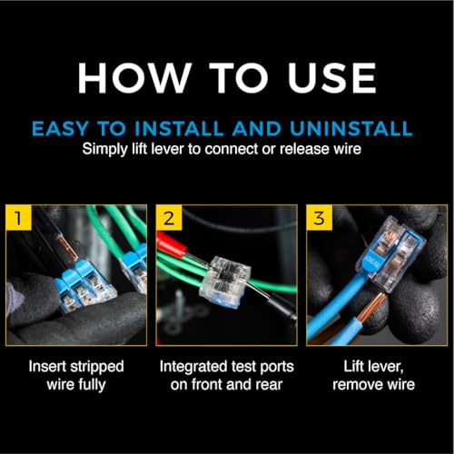 Ideal Electrical 22-Piece 10 AWG Lever Connector Kit with Hard Case - Supports 10-22 AWG Wires
