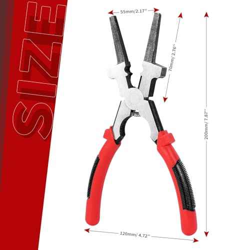 8"MIG Welding Pliers, Multi-functional Carbon Steel MIG Welding Pliers with Insulated Handle, Long Nose Wire Cutting Tools - Reliable and Durable (1Pack)