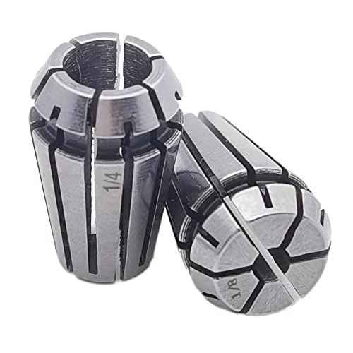 Er11 Collet Set, 1/8" and 1/4 inch Router Collet Chuck for CNC Engraving Machine & Milling Lathe Tool (ER11 1/4 1/8 inch£©