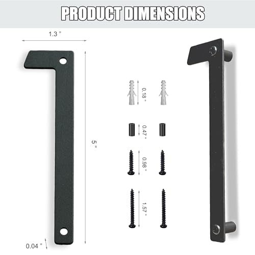 5-Inch Black Metal House Numbers for Outdoors - Weatherproof & Easy Install, Modern Aluminum Address Sign, HEOULC