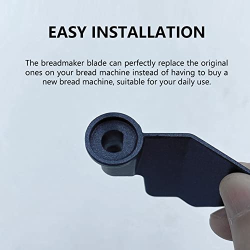 Vornetil 2 Pcs Bread Maker Paddle Black Non-Stick Stainless Steel Kneading Blade Replacement