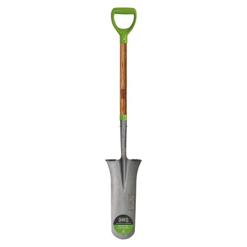 AMES 2531700 Steel Drain Spade with Hardwood Handle, 47-Inch, Gray