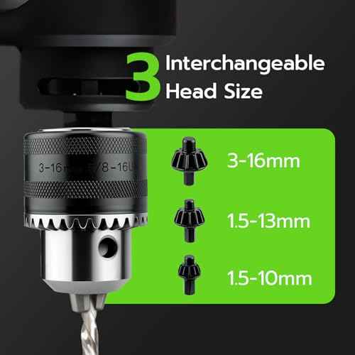 Mcbazel 3-in-1 Ratchet Drill Chuck Key Wrench with 2 Sets Sockets, Universal Ratcheting Chuck Spanner, Replacement Tool for Drill, Compatible with Most Electric Drills and Power Tools