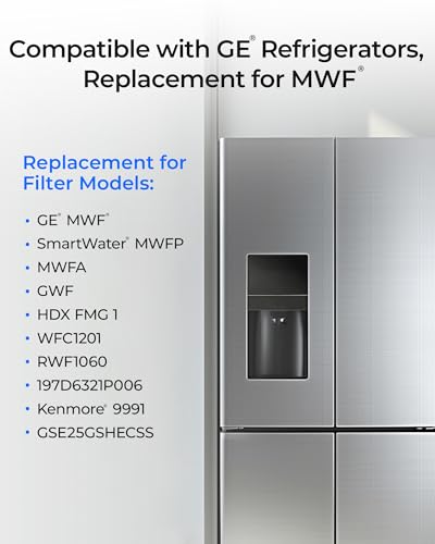 Waterdrop WD-F13 3-Pack Refrigerator Water Filter Replacement for GE® MWF®