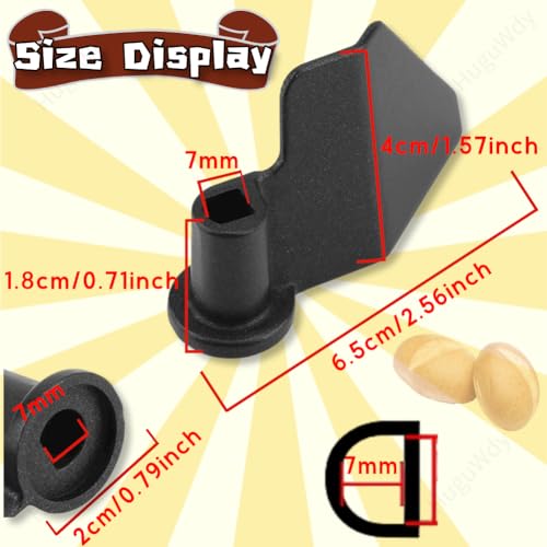 HuGuWdy Bread Maker Paddle Stainless Steel Non-Stick Kneading Blade for Most Breadmakers – 65 x 38mm (Variation: 1)