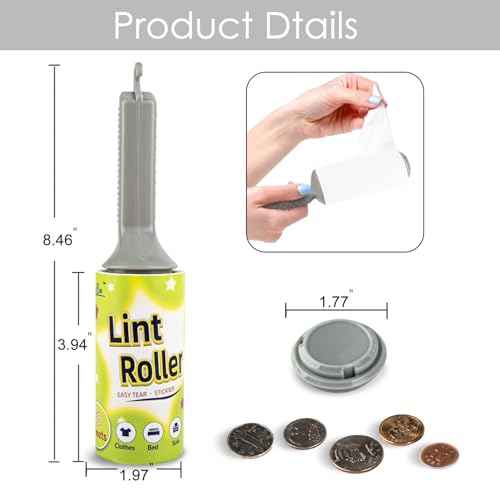 Real Working Lint Roller with Storage, Secret Stash Safes, Secret Hidden Diversion,Money Jewelry Storage (man)