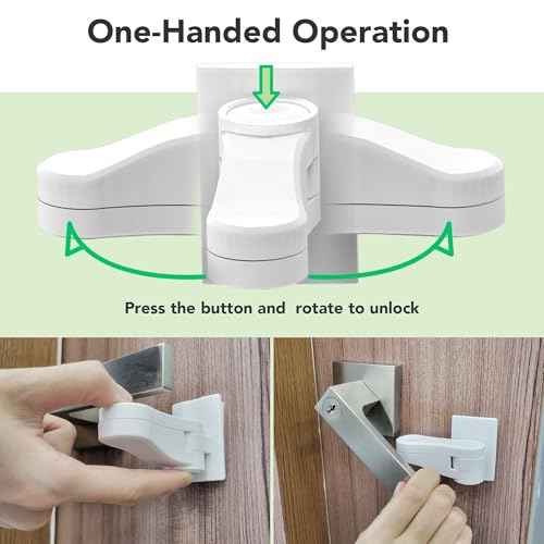 Moonybaby 4 Pack Child Proof Door Lever Lock, Also for Cabinet or Window and Faucet Lever Handle Lock, Minimalist Design, No Drilling Needed, Child Safety Door Handle Locks(2 Black 2 White)