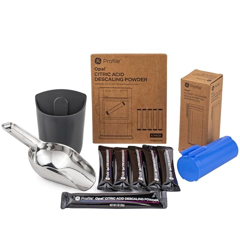 GE Profile Opal Upgrade Kit for Nugget Ice Maker with Stainless Scoop, Magnetic Holder, Descaling Powder & Scale Inhibiting Filter