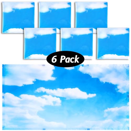 Sky Cloud Fluorescent Light Covers 6 Pcs Magnetic Ceiling Filters for Classroom Office