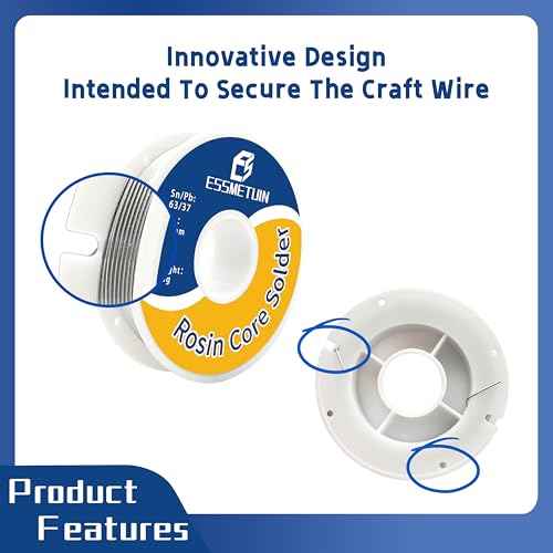 63/37 Tin Lead Rosin Core Solder Wire for Electrical Soldering, Circuit Board, DIY Home Appliance, 2% Flux Sn63Pb37(0.6mm/0.024in, 100g)