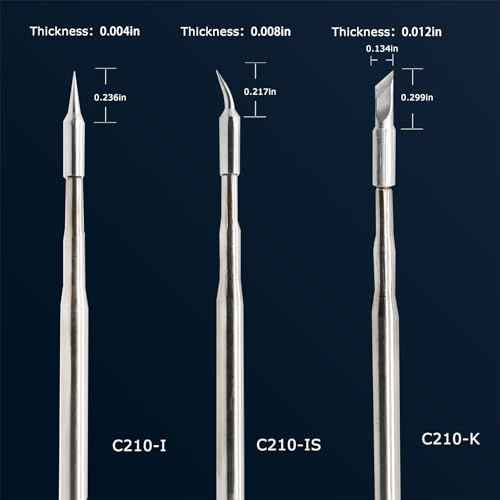 3PCS Soldering Iron Tips,C210-I IS K Replacement for C210-018 002 020, Constant Temperature, Compatible with JBC Soldering Station