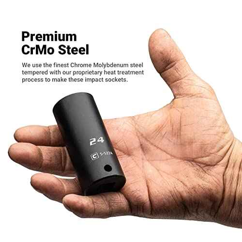 Capri Tools Deep Impact Socket, 1/2-Inch Drive, 6-Point, Metric (19 mm)