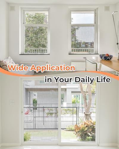 Gecork Fiberglass Window Screen Replacement Mesh 48x102in Durable & Easy to Install