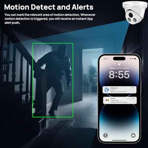 4MP PoE IP Camera Outdoor, Security Network Camera with Mic/Audio, 2.8mm Lens Wide Angles,Smart Human/Vehicle Detection,98ft IR Night Vision,H.265+,IP67 Waterproof,BlueIris,NDAA Compliant