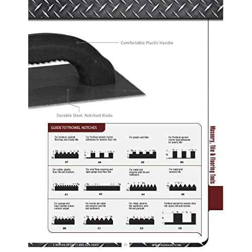 Red Devil 2092 7/32 inch x 5/32 inch V Notch Trowel