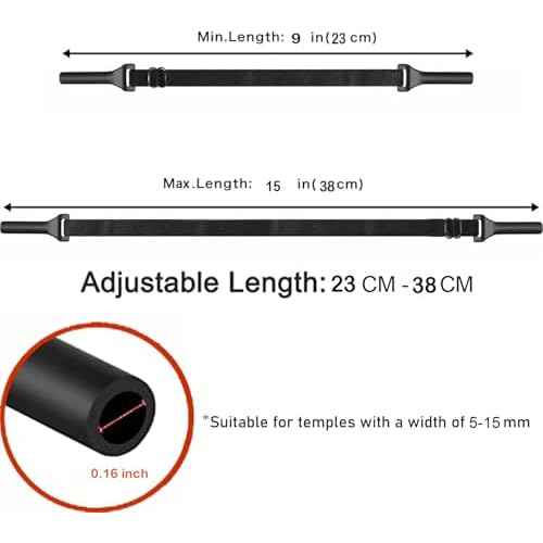 Adjustable Glasses Strap - 4 Pack No Tail Eyeglass Straps, Universal Fit Rope Eyewear Retainer, Sport Unisex Sunglass