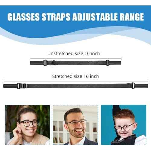 Adjustable Glasses Straps - 3 Pack No Tail Eyewear Retainer for Men, Women, Kids ? Fits Eyeglasses & Sunglasses