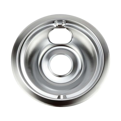 Purelux 4-Pack Chrome Drip Pans for GE/Hotpoint Stove – 1x8in + 3x6in Replacement