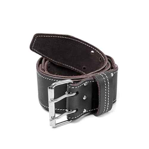 LAUTUS 2 1/2 Inch Heavy Duty Top Grain 100% Pure Leather Tool Belt For Construction, Farmers, Handyman Work Wide Belt | Extra Long 33 Inches to 56 Inches