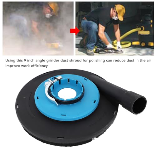 Hilitand 9 Inch Angle Grinder Dust Shroud for Concrete & Stone Polishing