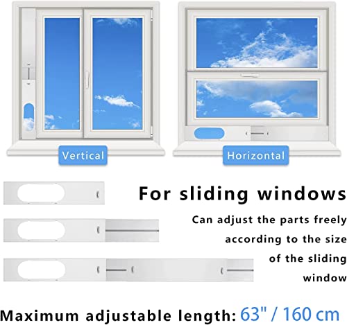 Portable Air Conditioner Vent Kit with Adjustable Window Seal & 59-Inch Hose