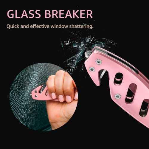 Pink Pocket Knife for Women - Legal Small Knife - 2.68 Inch Serrated Blade - Womens Knife for Self Defense - Cute Girl Survival Tool Pocket & Folding Knives - Mothers Day Gift Idea - 6655 P