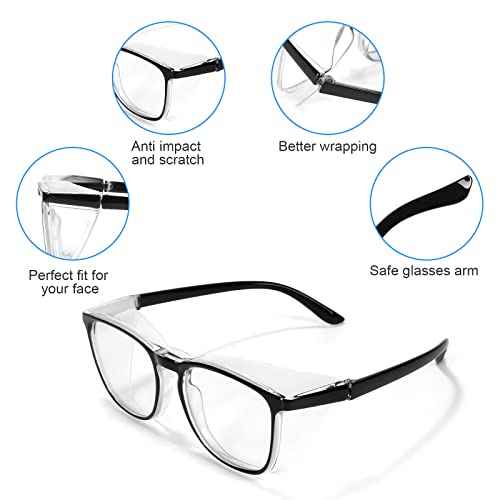 Lasmex Stylish Safety Glasses Goggles for Women Girls Anti-fog Glasses Protective Eyewear Clear Glasses