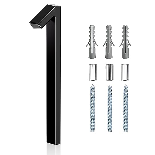 5" Floating Stainless Steel House Number 1 - Modern Address Sign, Rustproof & Easy to Install