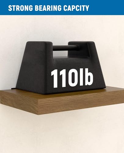 Black 12-Pack 6 Inch Floating Shelf Brackets - Hidden Wall Mounts for Wood