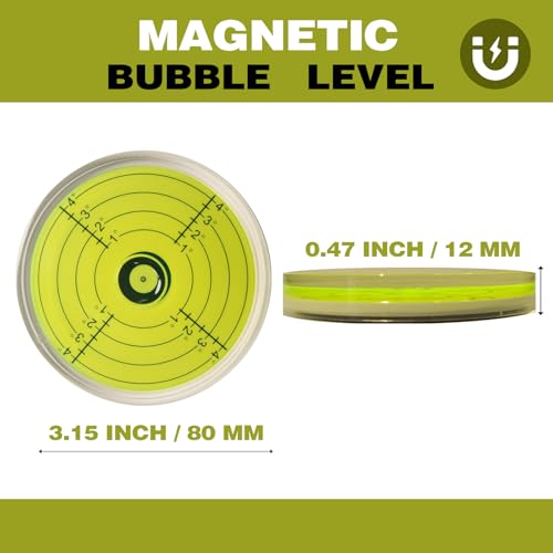Geouniver 3.15 inch Magnetic Bubble Level for RVs & Machinery