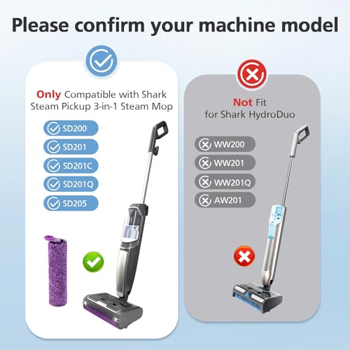 JORAIR SD201 Brush Roll Replacement for Shark Steam Mop SD200/SD201 SD201C SD205 – 3 Pack