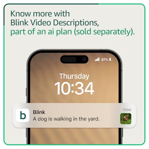 Blink Mini Pan-Tilt Security Camera Black - Indoor Smart Home Camera with Two-Way Audio